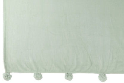 Plaid Pompom Polyester Lichtgroen