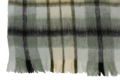 Plaid Rhombus Acryl/Wol Bruin/Groen/Wit