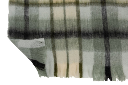 Plaid Rhombus Acryl/Wol Bruin/Groen/Wit