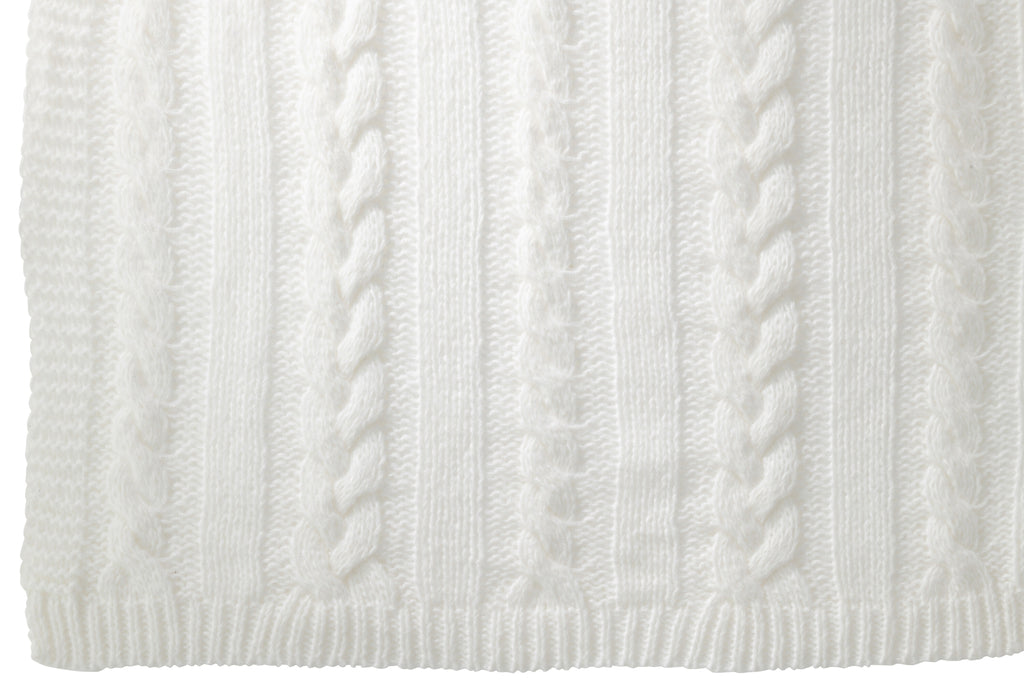Geruit Twist Polyester Wit