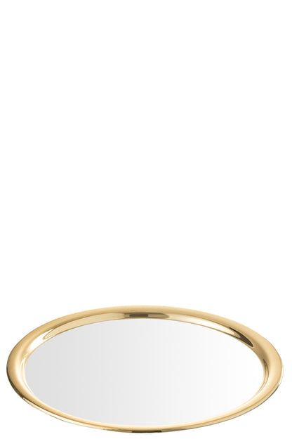 Bord Decoratief Glas Goud/Transparant