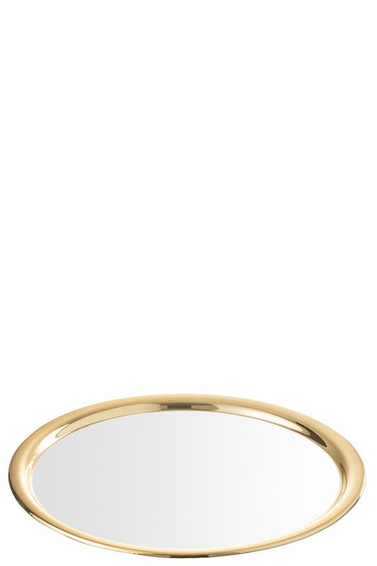 Bord Decoratief Glas Goud/Transparant