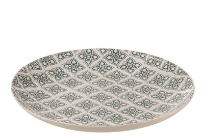 Bord Decoratief Kousa Porselein Blauw/Wit