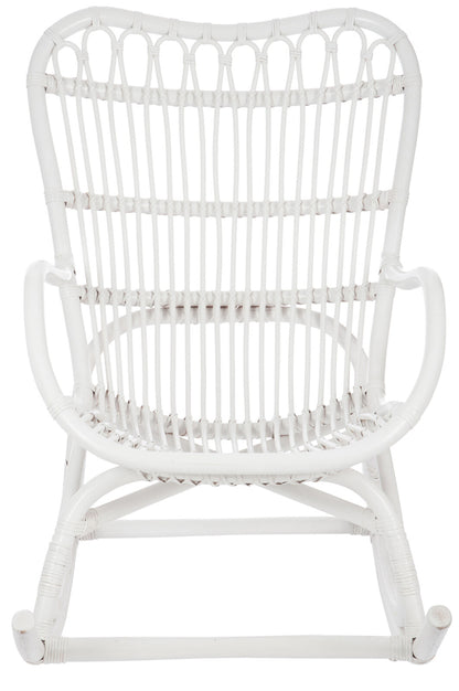 Schommelstoel Rotan Wit