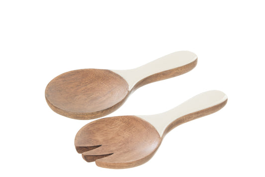 Salas Servers Kos Hout Bruin/Wit