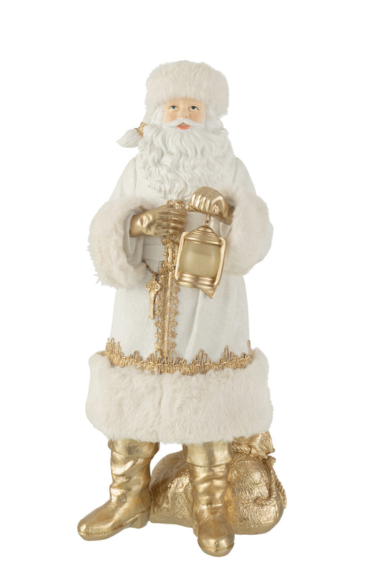 Kerstman Poly Wit/Goud