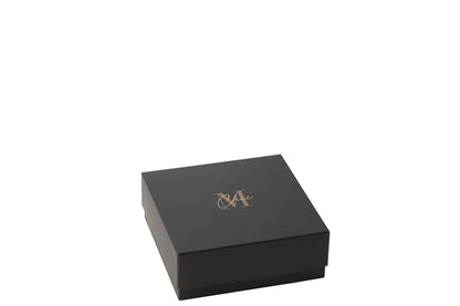 Geurkaars Livia in goud/zwart glas middelgroot - 20 uur