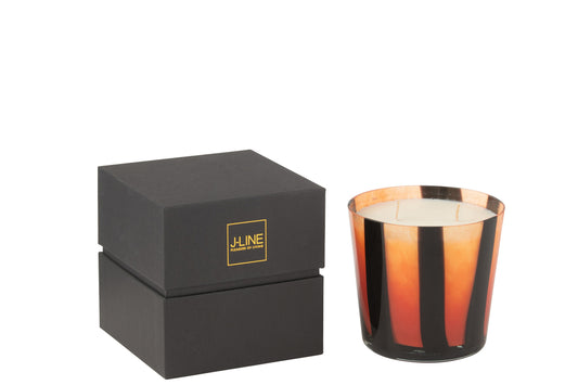 Geurkaars Noa Lines Orange Small-50 uur