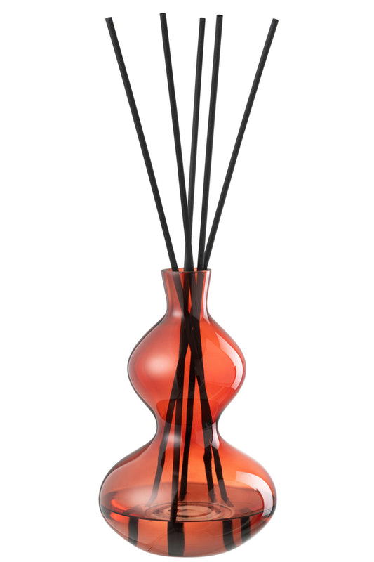 Geurolie Olijf&amp;Wierook Glas Rood Groot