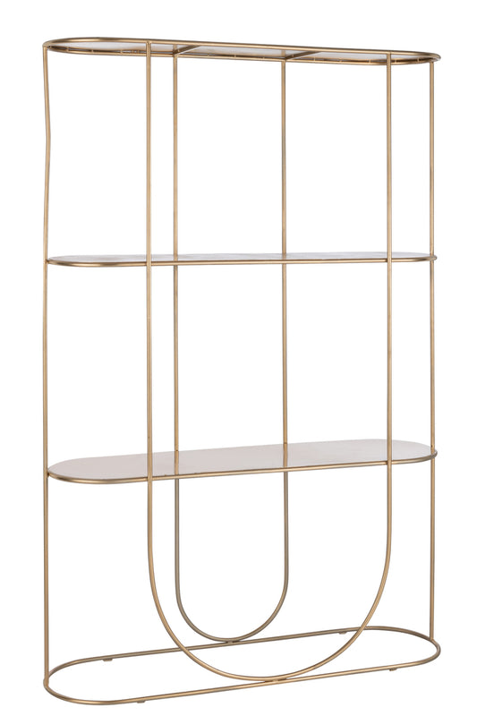 Plank 3 Planken+Curve Deco Metaal Goud