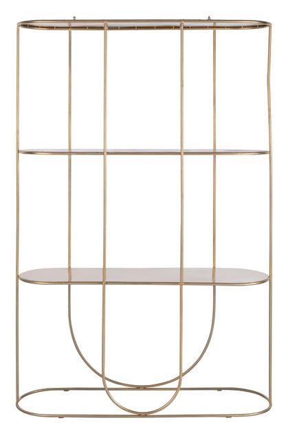 Plank 3 Planken+Curve Deco Metaal Goud
