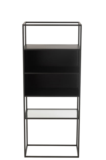 Plank Rechthoek Metaal/Glas Zwart