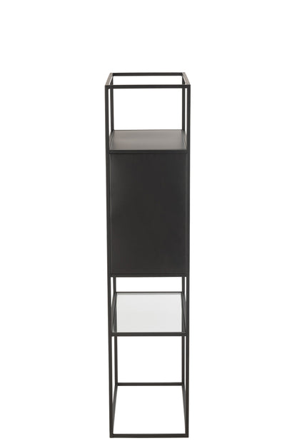 Plank Rechthoek Metaal/Glas Zwart