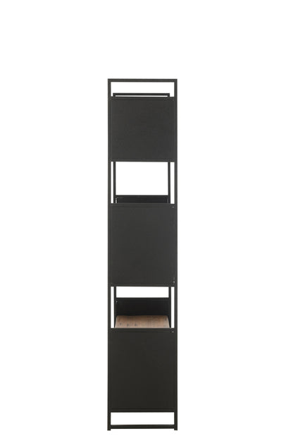 Plank Rustik Gerecycled Hout/Metaal Zwart/Natuurlijk Klein
