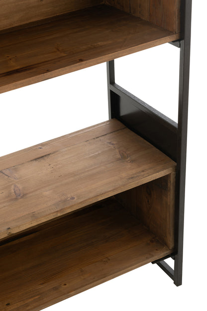 Plank Rustik Gerecycled Hout/Metaal Zwart/Natuurlijk Klein