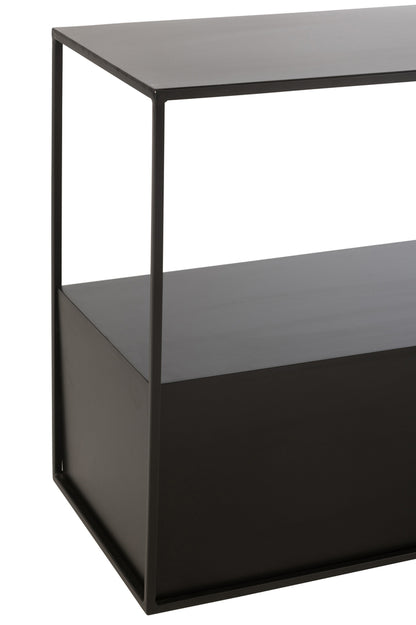 Bijzettafel Rechthoek Metaal/Mdf Zwart