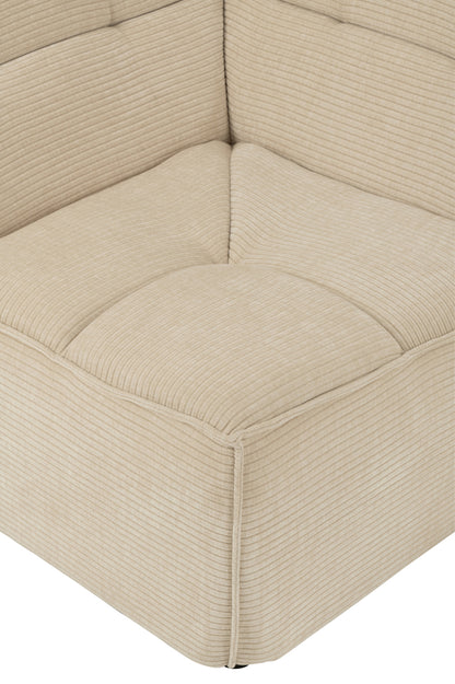 Sofa Hoekrooster Populierenhout/Schuim Beige