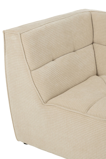 Sofa Hoekrooster Populierenhout/Schuim Beige