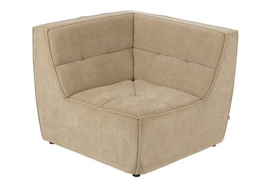 Sofa Hoekrooster Populierenhout/Foam Donkerbeige