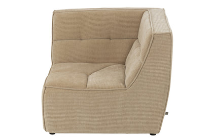 Sofa Hoekrooster Populierenhout/Foam Donkerbeige