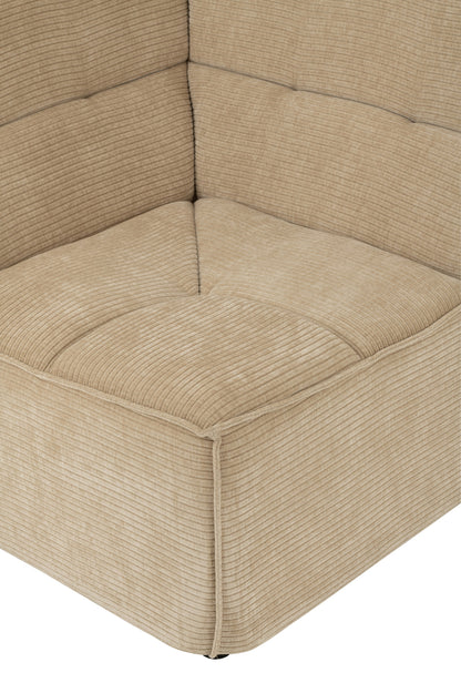 Sofa Hoekrooster Populierenhout/Foam Donkerbeige