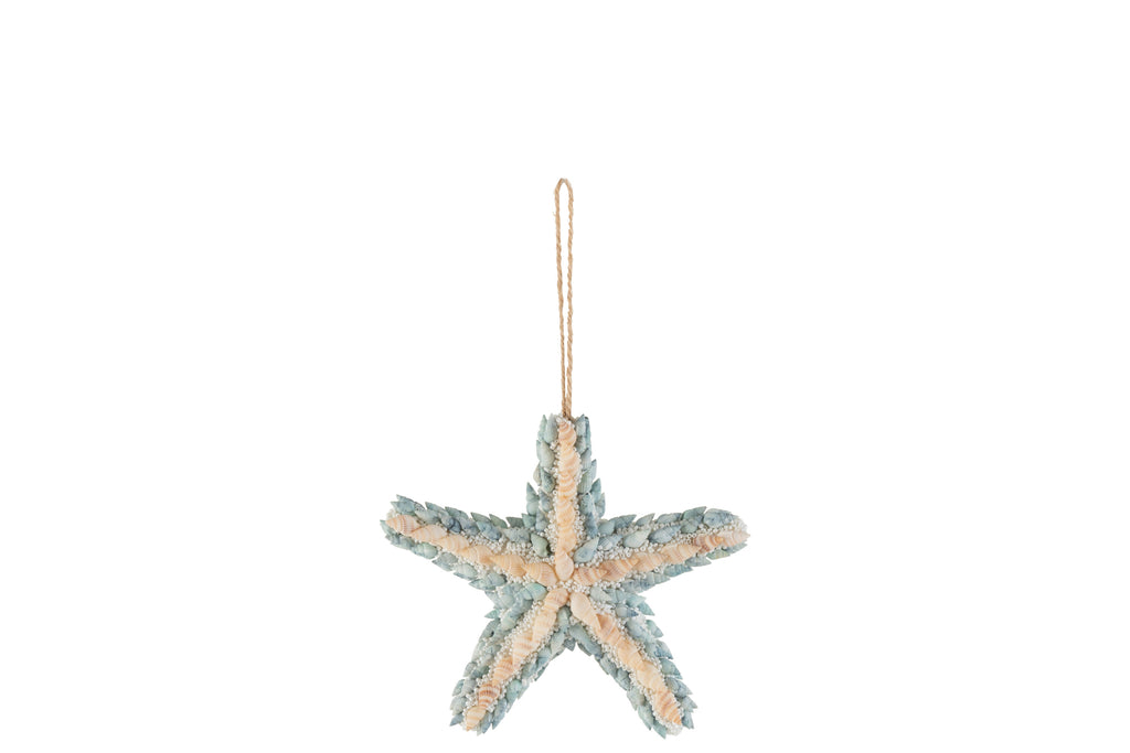 Zeesterschelpen/Polyfoam Beige/Blauw