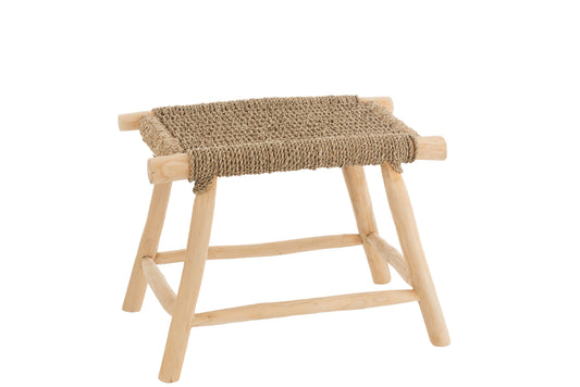 Kruk Timo Gras/Teakhout Naturel Groot
