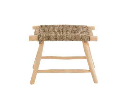 Kruk Timo Gras/Teakhout Naturel Groot