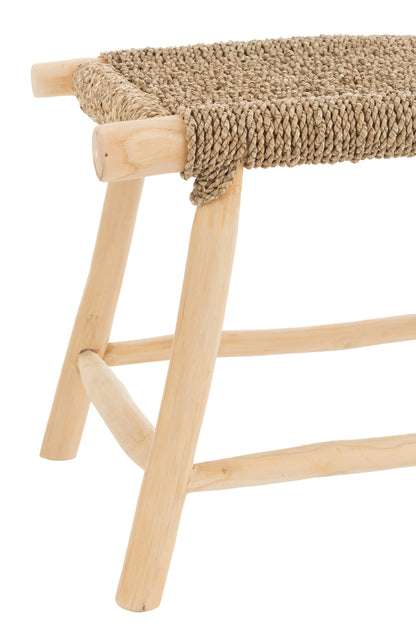 Kruk Timo Gras/Teakhout Naturel Groot