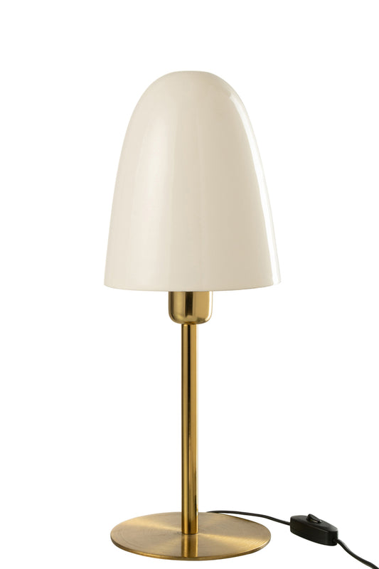 Tafellamp Metaal Wit/Goud