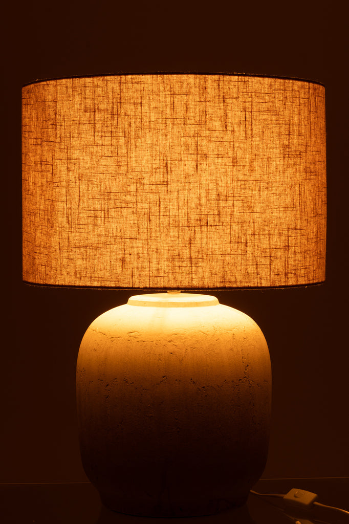 Tafellamp Mia Terracotta Beige Groot