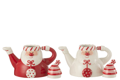 Theepot Santa Dolomiet Rood/Wit Assortiment Van 2