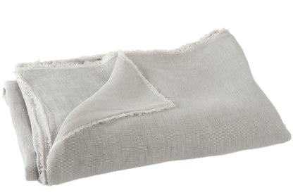 Plaid Stonewashed Linnen Lichtgrijs