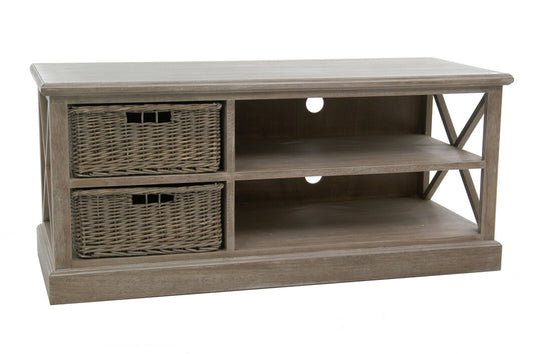 Tv-kast + 2 manden 2 planken Bd grijs B