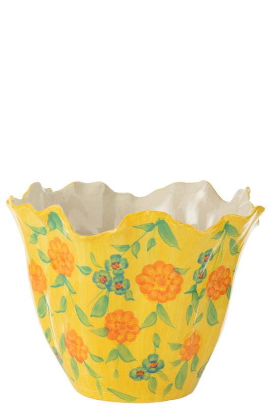 Vaas Alegria Bloemen Brede Klei Mix