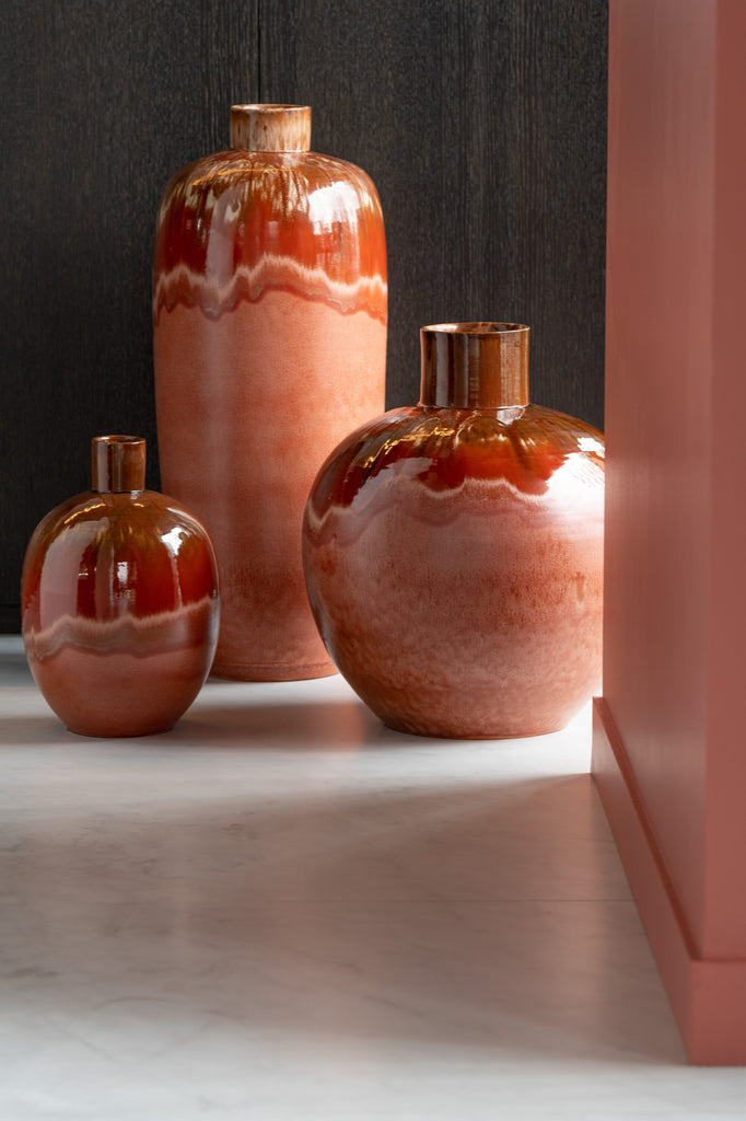 Vaas Aline Keramiek Rood Medium