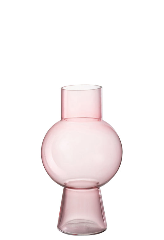 Vaas Bol Glas Licht Roze Medium