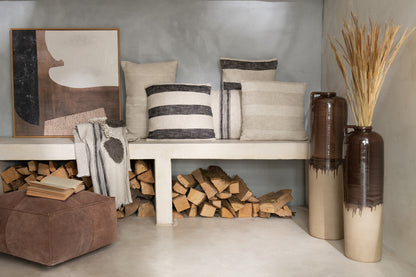 Vaas Handvat Keramiek Beige/Bruin Medium