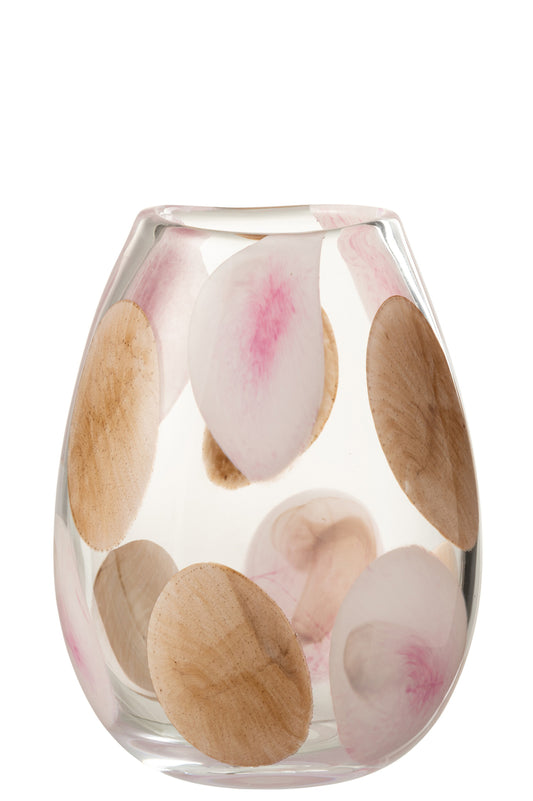 Vaas Momo Glas Roze/Bruin Klein