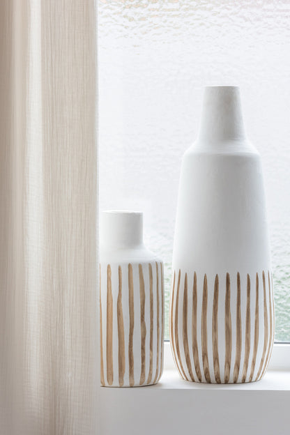 Vaas Ying Hout Wit Klein