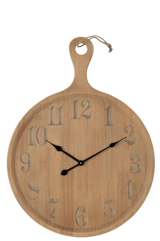 Wandklok Plan Pinewood Natural Groot