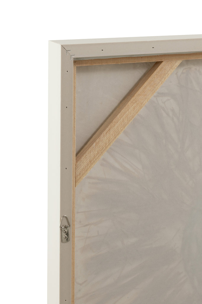 Wanddecoratie Ibiza Cirkel Canvas/Verf Crème/Wit Klein