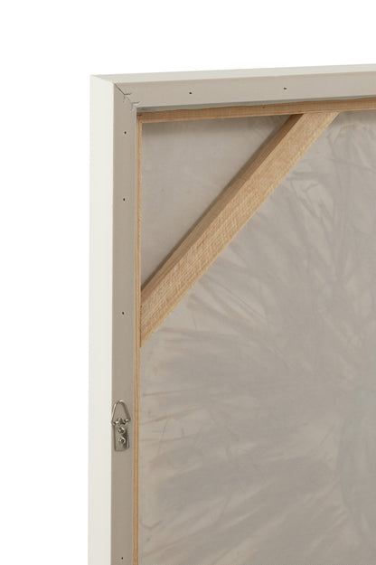 Wanddecoratie Ibiza Cirkel Canvas/Verf Crème/Wit Klein