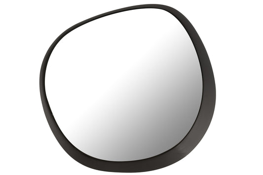 Wandspiegel Rond Metaal/Glas Zwart Groot