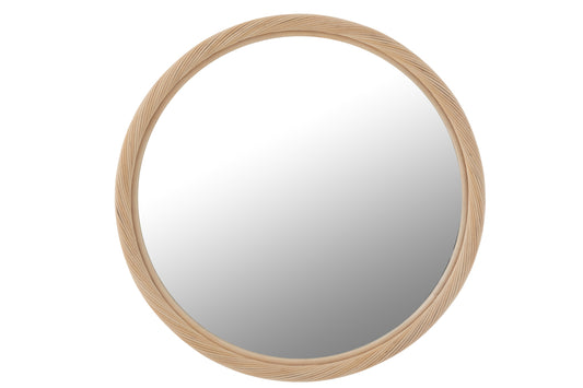 Wandspiegel Rond Rotan/Glas Natuurlijk Groot