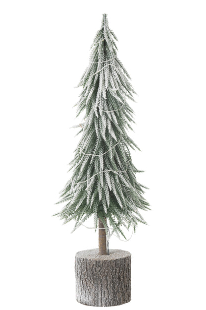 Kerstboom A +Led Plastic Sneeuwgroen Groot