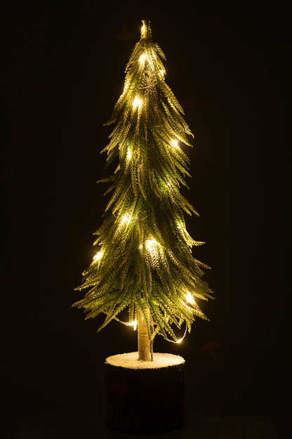 Kerstboom A +Led Plastic Sneeuwgroen Groot
